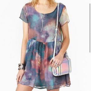 women's light blue babydoll dress